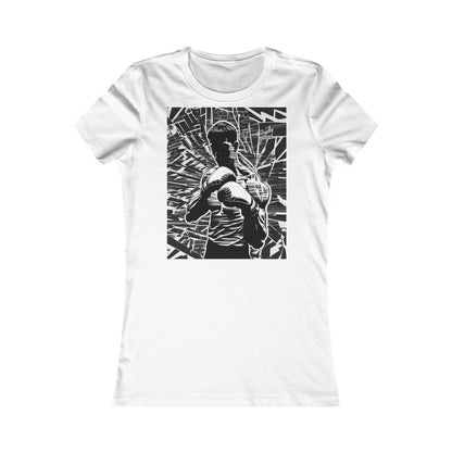 boostlete-boost-mode-scene-boxer-glitch-paper-0084 — Women's Favorite Tee (B+C 6004)