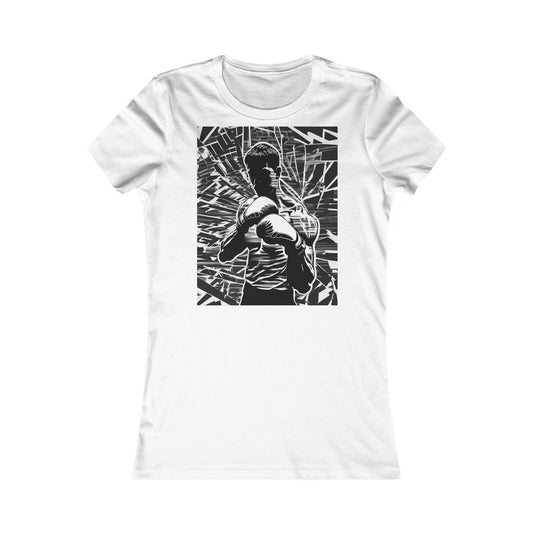 boostlete-boost-mode-scene-boxer-glitch-paper-0084 — Women's Favorite Tee (B+C 6004)