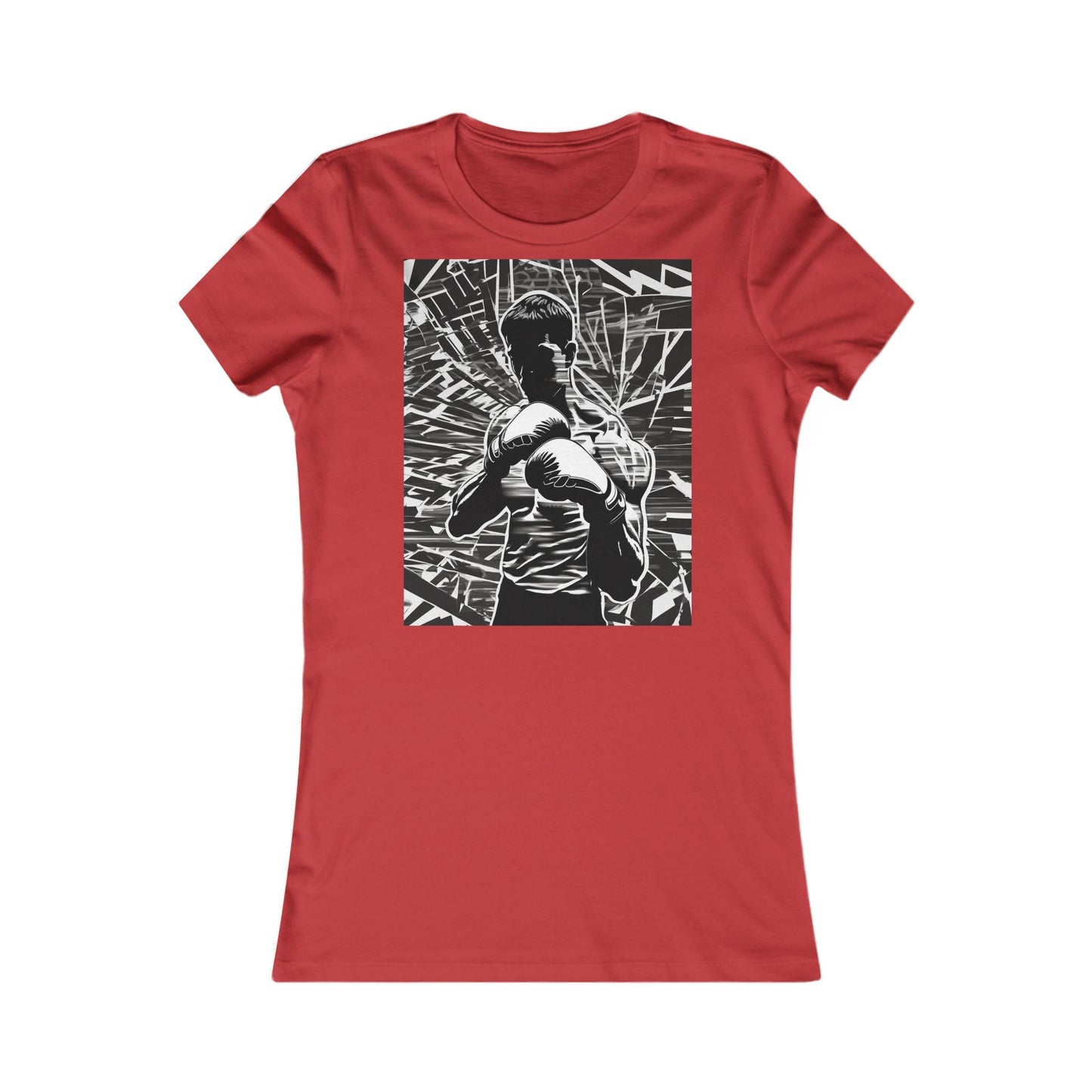 boostlete-boost-mode-scene-boxer-glitch-paper-0084 — Women's Favorite Tee (B+C 6004)