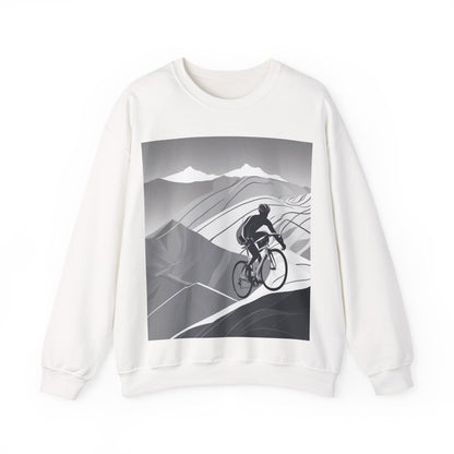 boostlete-recovery-progress-scene-cyclist-motion-vector-0808 — Unisex Heavy Blend Crewneck (G18000)