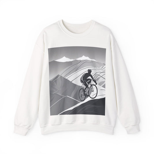 boostlete-recovery-progress-scene-cyclist-motion-vector-0808 — Unisex Heavy Blend Crewneck (G18000)