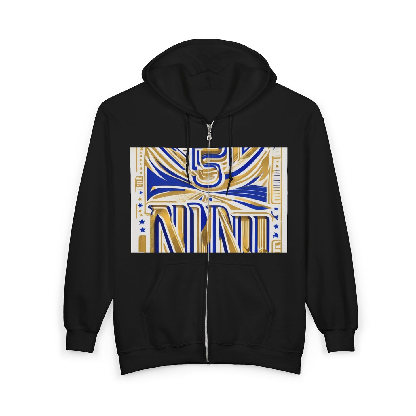 boostlete-boost-mode-type-earned-not-given-outline-over-solid-line-art-0005 — Unisex Heavy Blend Full-Zip Hooded Sweatshirt