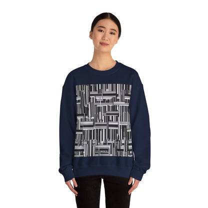 boostlete-recovery-progress-pattern-barcode-isometric-1023 — Unisex Heavy Blend Crewneck (G18000)