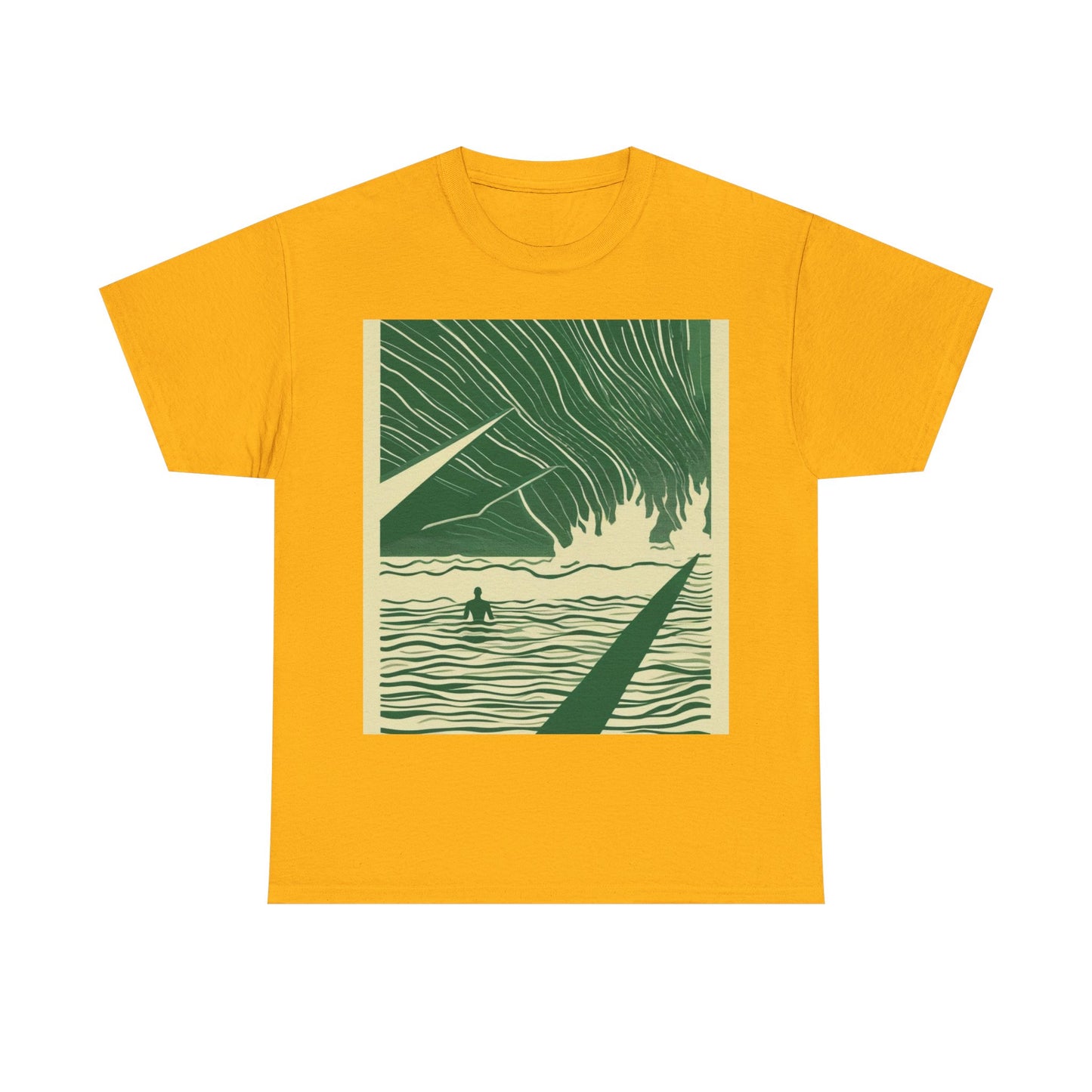 boostlete-mile-by-mile-icon-swimmer-motion-isometric-0078 — Unisex Heavy Cotton Tee (Gildan 5000)