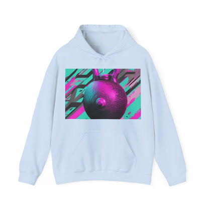 boostlete-mile-by-mile-scene-kettlebell-3d-monoline-1364 — Unisex Heavy Blend Hoodie (G18500)