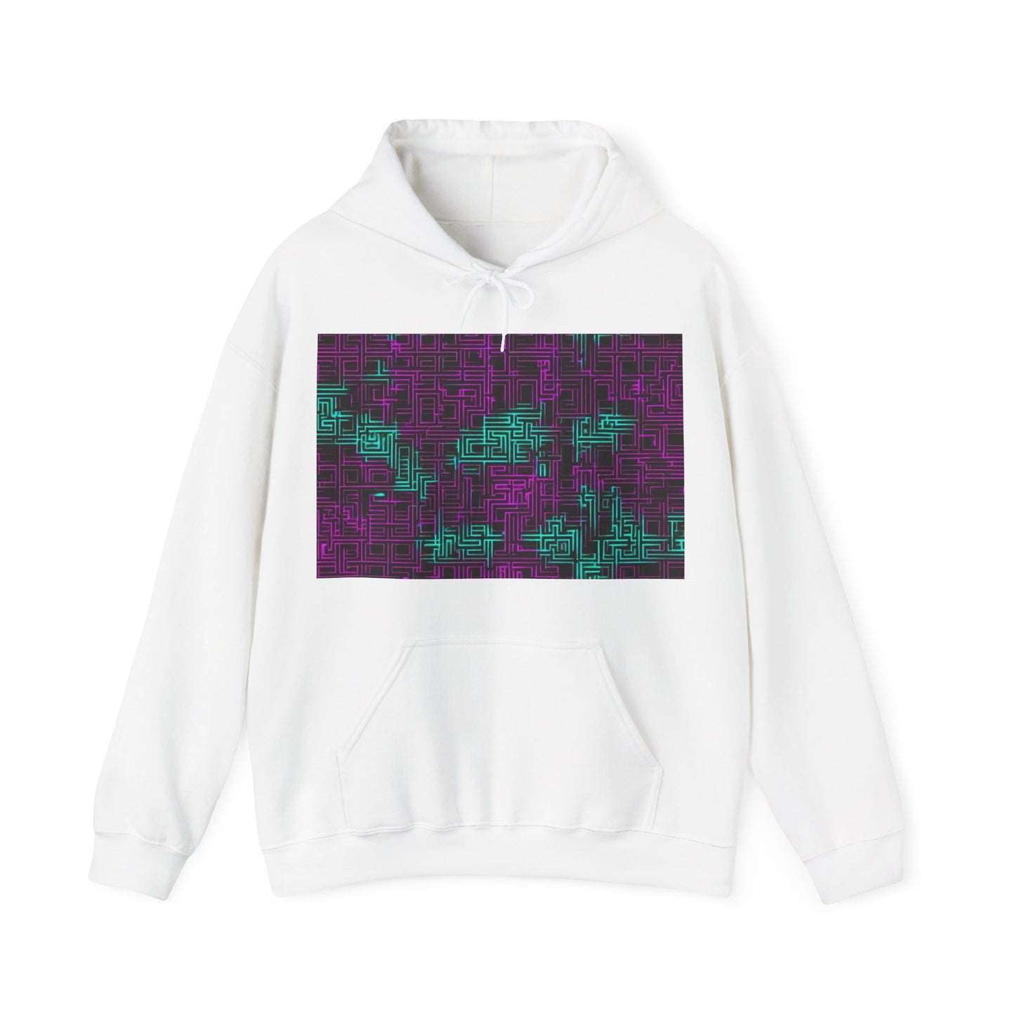 boostlete-boost-mode-pattern-plate-number-monoline-0079 — Unisex Heavy Blend Hooded Sweatshirt (Gildan)