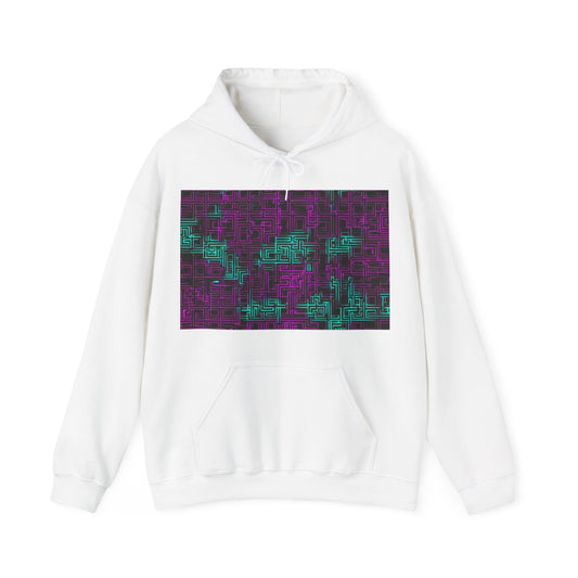 boostlete-boost-mode-pattern-plate-number-monoline-0079 — Unisex Heavy Blend Hooded Sweatshirt (Gildan)