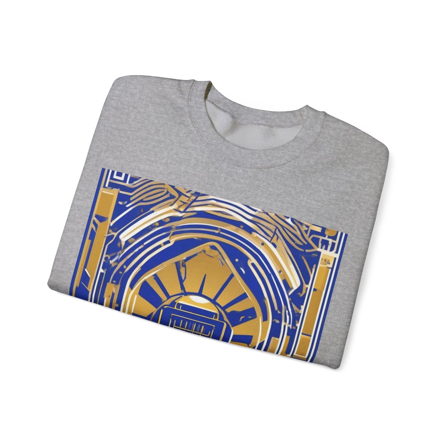 boostlete-mile-by-mile-icon-battery-motion-monoline-0002 — Unisex Heavy Blend Crewneck Sweatshirt (Gildan)