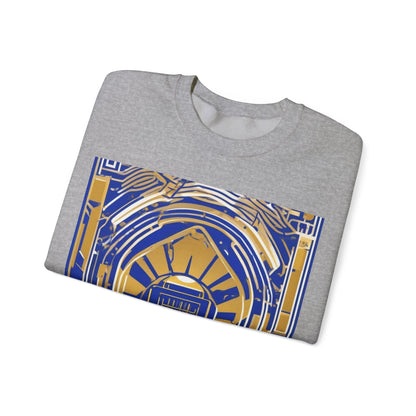 boostlete-mile-by-mile-icon-battery-motion-monoline-0002 — Unisex Heavy Blend Crewneck Sweatshirt (Gildan)