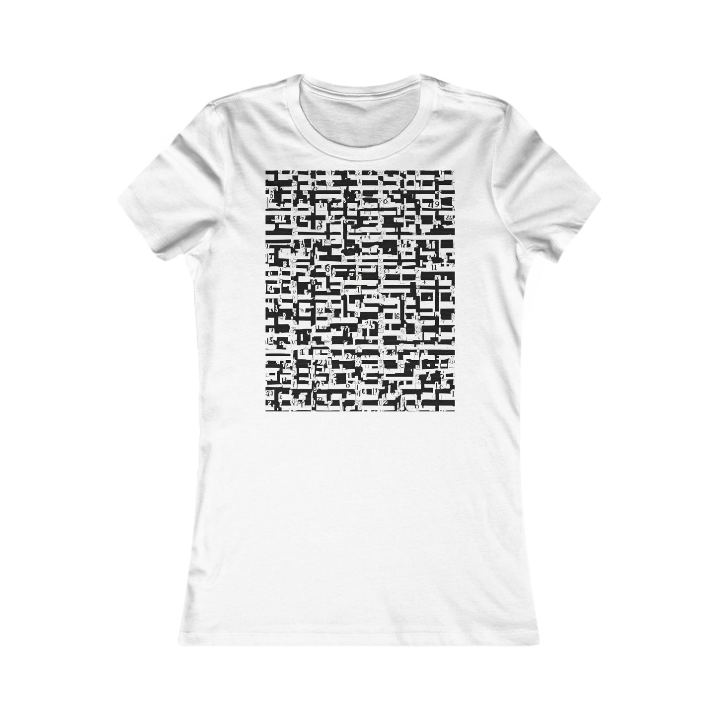 boostlete-iron-intent-pattern-plate-number-badge-0171 — Women's Favorite Tee (B+C 6004)