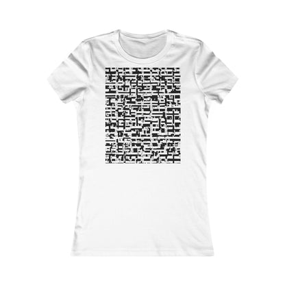boostlete-iron-intent-pattern-plate-number-badge-0171 — Women's Favorite Tee (B+C 6004)