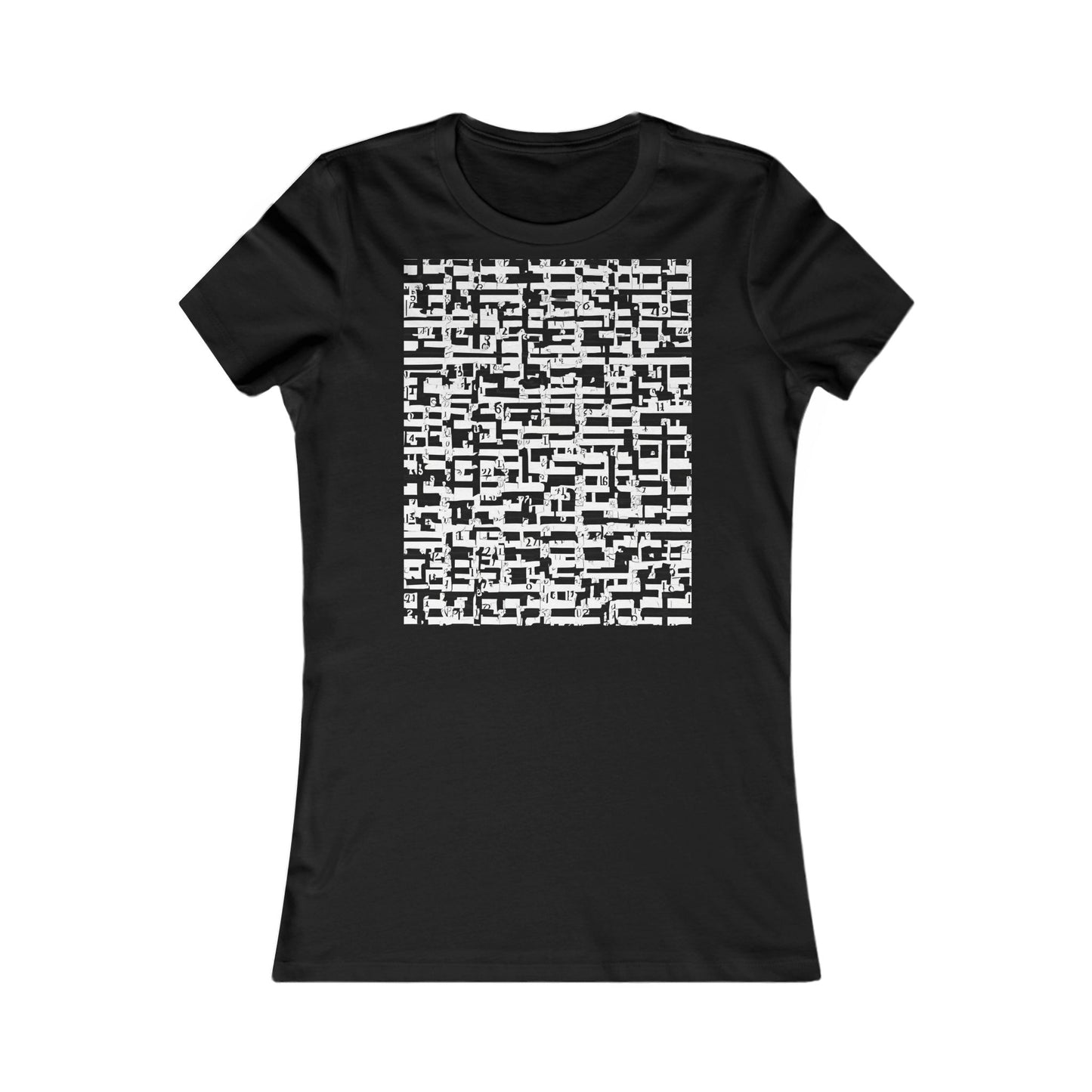 boostlete-iron-intent-pattern-plate-number-badge-0171 — Women's Favorite Tee (B+C 6004)