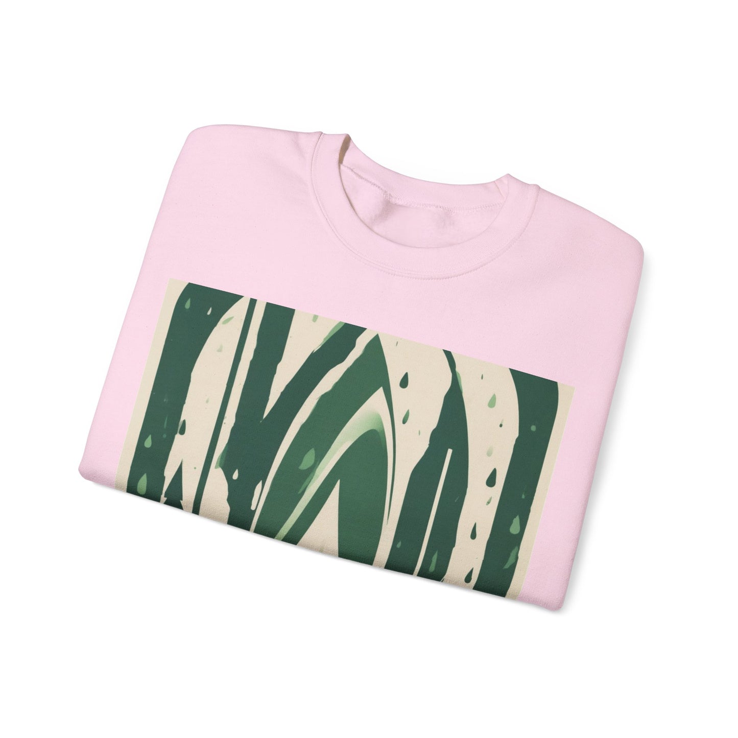 boostlete-quiet-power-icon-water-glitch-retro-0186 — Unisex Heavy Blend Crewneck (G18000)