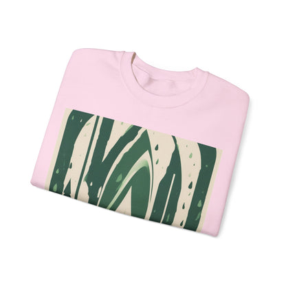 boostlete-quiet-power-icon-water-glitch-retro-0186 — Unisex Heavy Blend Crewneck (G18000)