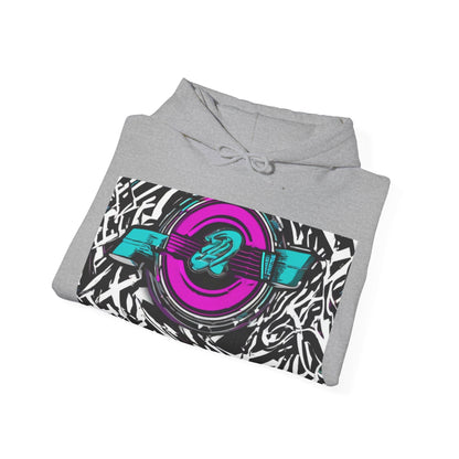 boostlete-boost-mode-type-again-badge-monoline-0293 — Unisex Heavy Blend Hooded Sweatshirt (Gildan)