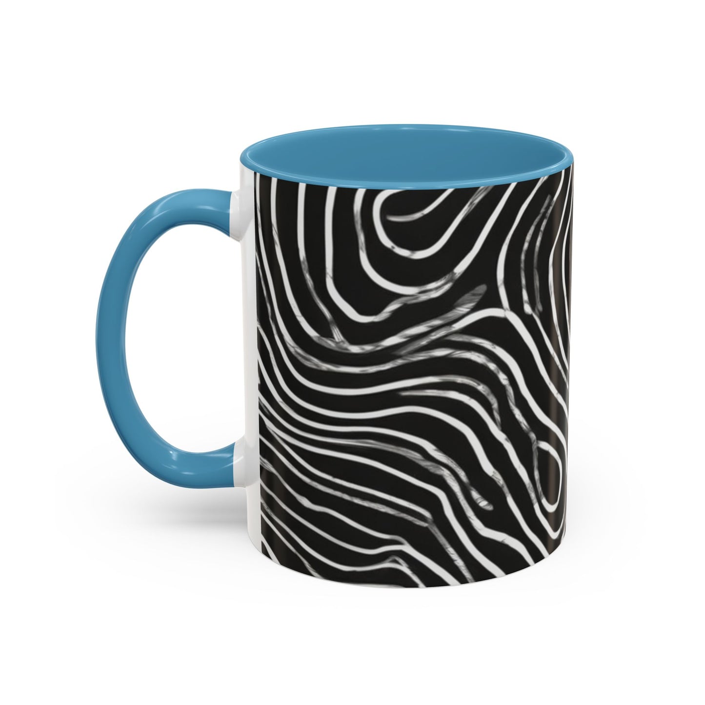 boostlete-field-day-pattern-topographic-badge-0307 — Accent Mug 11oz/15oz