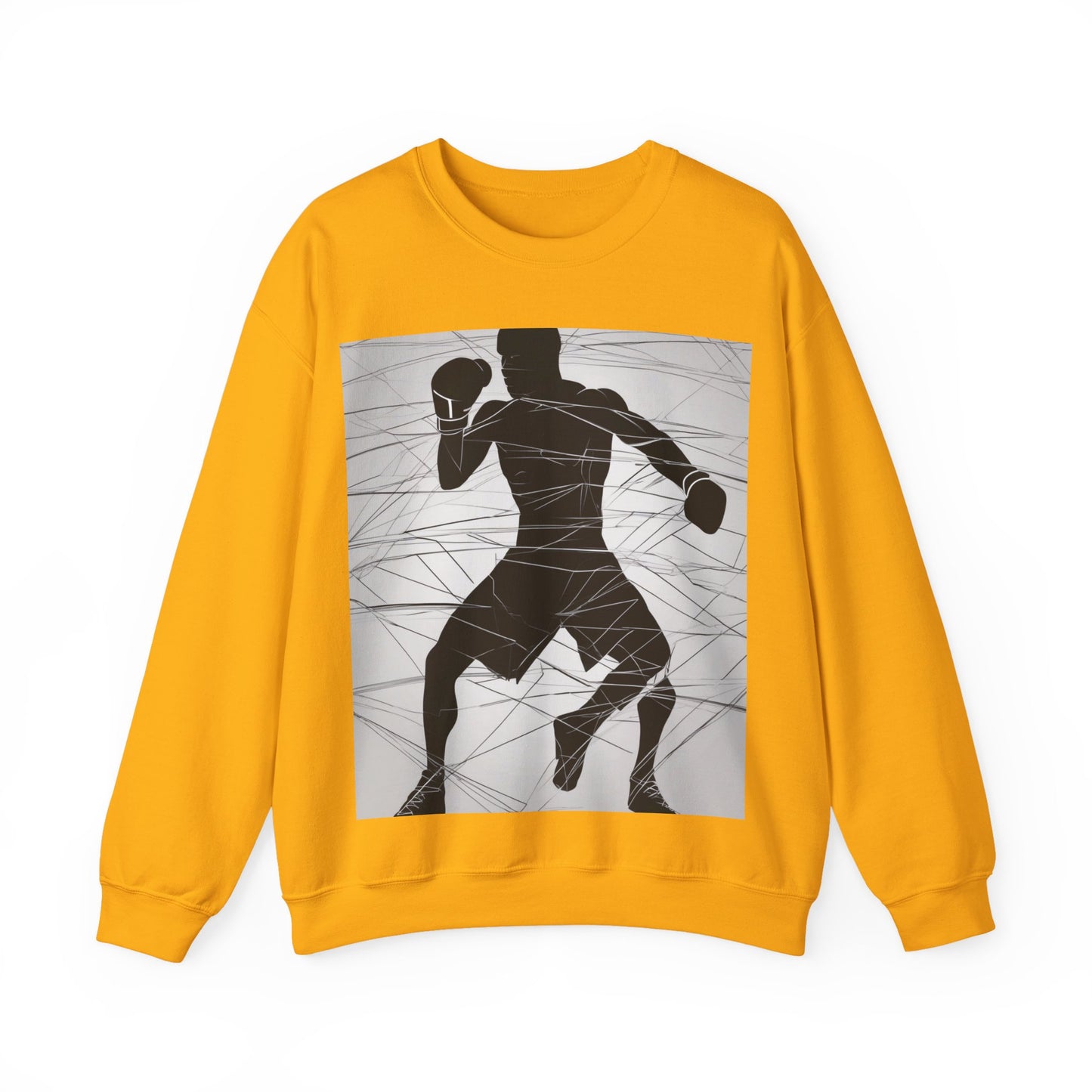 boostlete-mile-by-mile-scene-boxer-motion-geometric-0028 — Unisex Heavy Blend Crewneck Sweatshirt (Gildan)