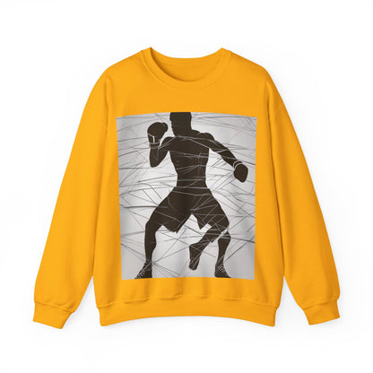 boostlete-mile-by-mile-scene-boxer-motion-geometric-0028 — Unisex Heavy Blend Crewneck Sweatshirt (Gildan)