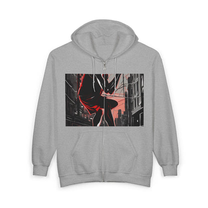 boostlete-am-crew-scene-runner-high-retro-0268 — Unisex Heavy Blend Full-Zip Hooded Sweatshirt