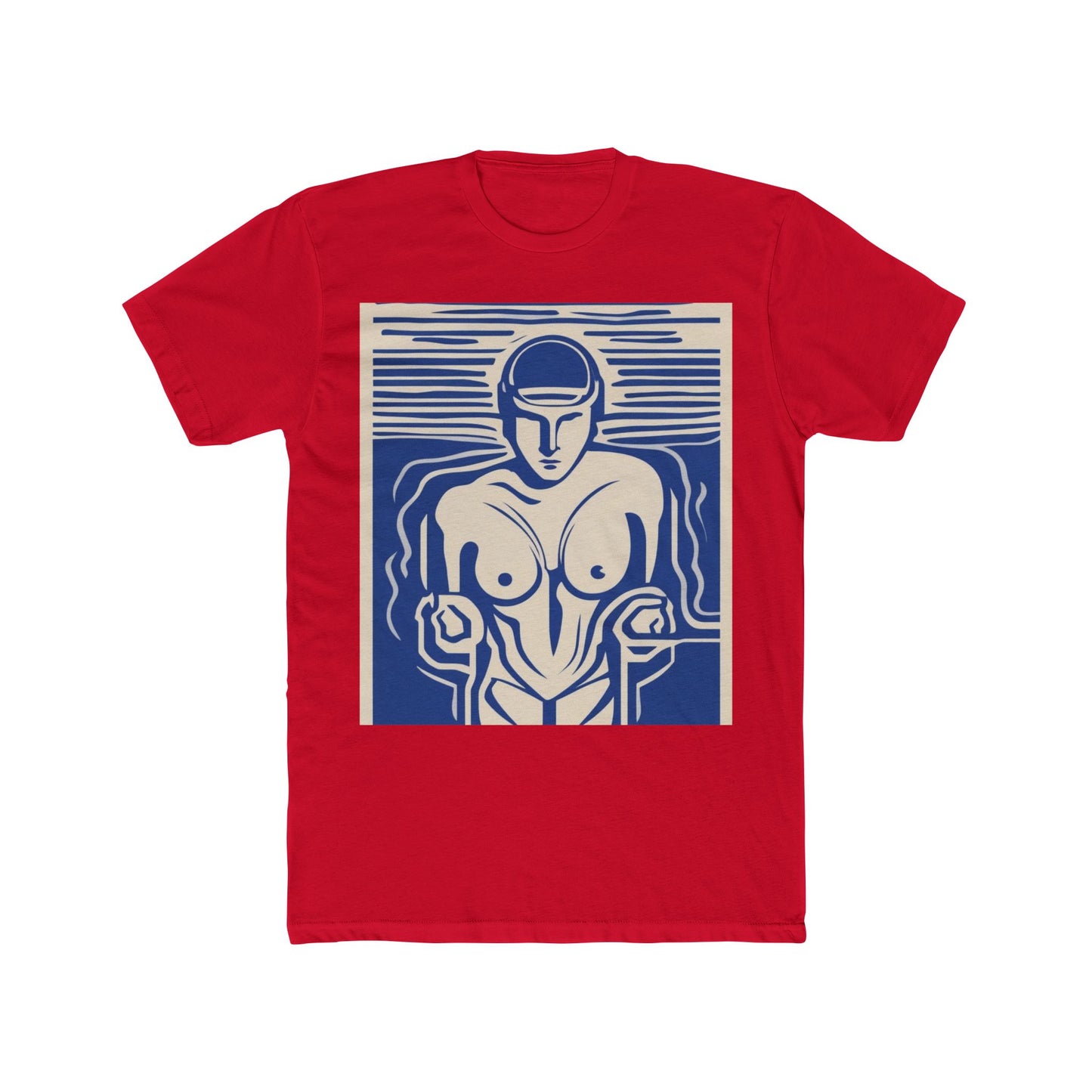 boostlete-boost-mode-icon-swimmer-motion-vector-0062 — Unisex Cotton Crew Tee (NL 3600)