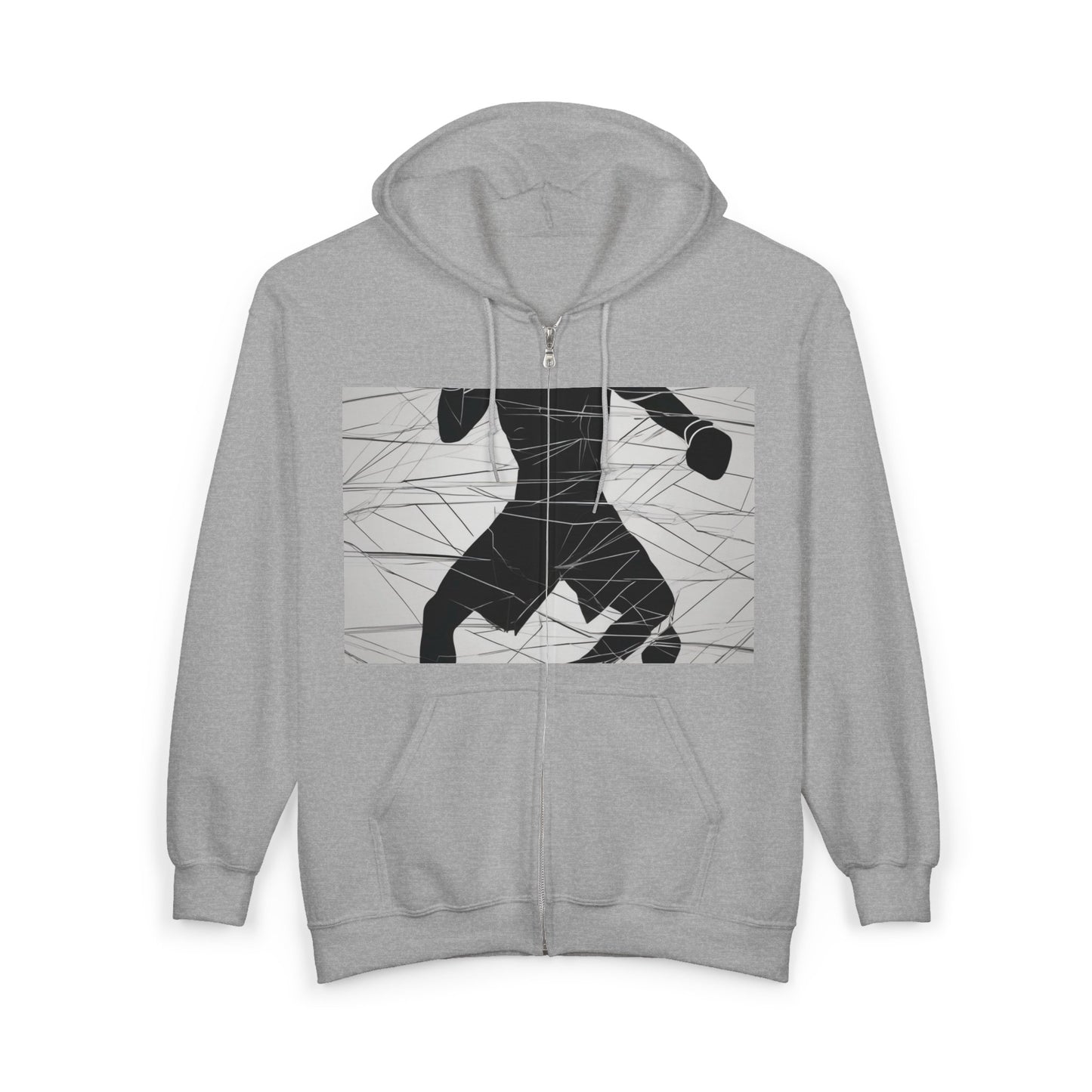 boostlete-mile-by-mile-scene-boxer-motion-geometric-0028 — Unisex Heavy Blend Full-Zip Hooded Sweatshirt