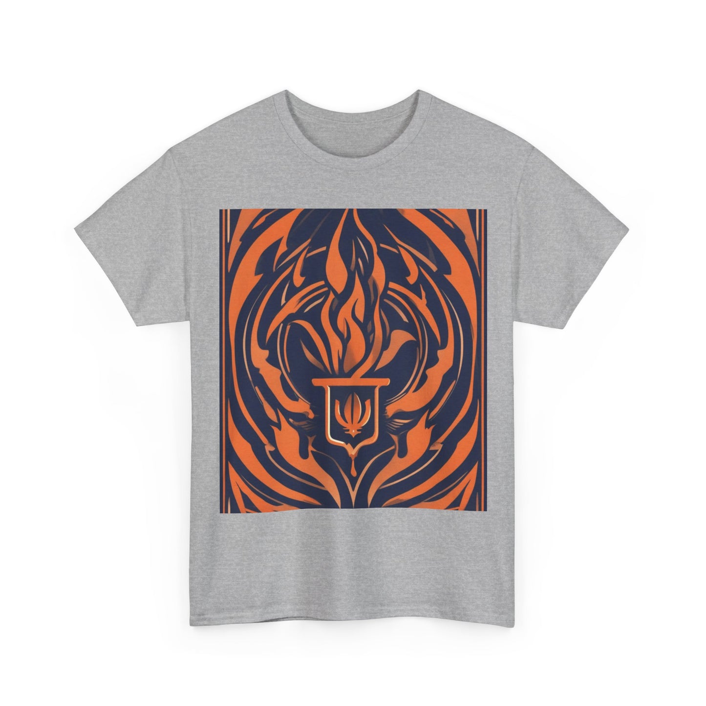 boostlete-quiet-power-icon-flame-duotone-athletic-0158 — Unisex Heavy Cotton Tee (Gildan 5000)