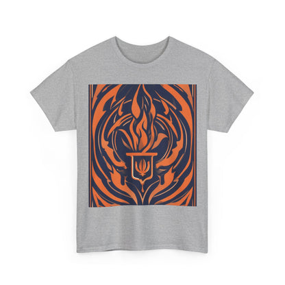 boostlete-quiet-power-icon-flame-duotone-athletic-0158 — Unisex Heavy Cotton Tee (Gildan 5000)