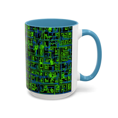 boostlete-mile-by-mile-pattern-plate-number-blueprint-0147 — Accent Mug 11oz/15oz