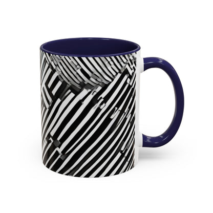 boostlete-mile-by-mile-pattern-barcode-monoline-0059 — Accent Mug 11oz/15oz