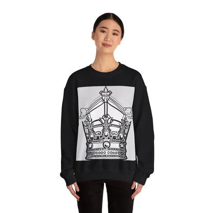 boostlete-quiet-power-icon-crown-outline-badge-0130 — Unisex Heavy Blend Crewneck Sweatshirt (Gildan)