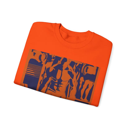 boostlete-rise-grind-scene-deadlift-3d-paper-0812 — Unisex Heavy Blend Crewneck (G18000)