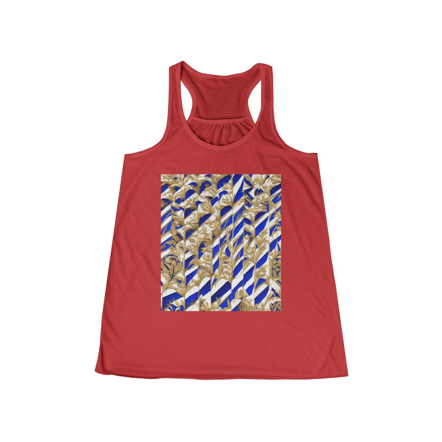 boostlete-iron-intent-pattern-stair-steps-engraved-0083 — Women's Flowy Racerback Tank (B+C 8800)