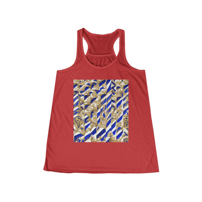 boostlete-iron-intent-pattern-stair-steps-engraved-0083 — Women's Flowy Racerback Tank (B+C 8800)