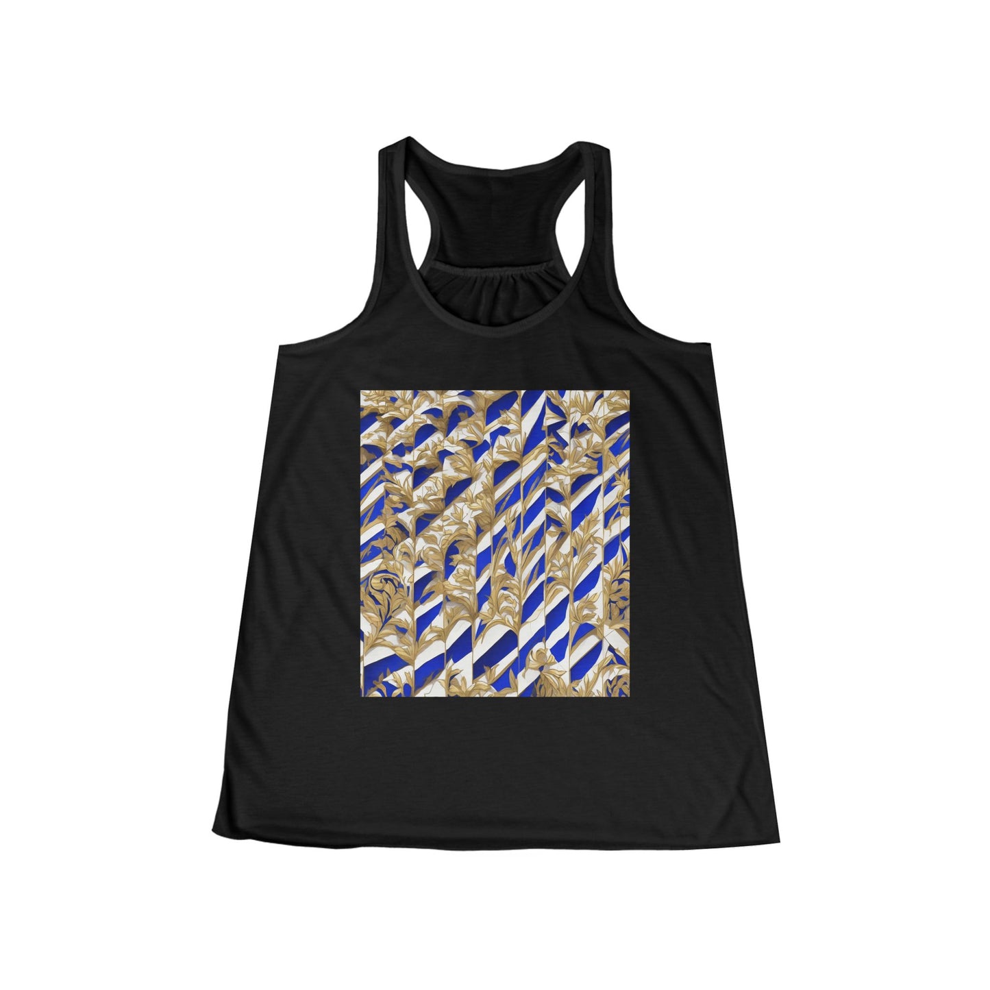 boostlete-iron-intent-pattern-stair-steps-engraved-0083 — Women's Flowy Racerback Tank (B+C 8800)