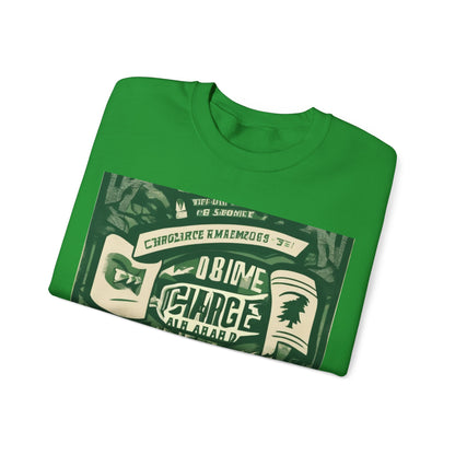 boostlete-am-crew-type-charge-ahead-banner-paper-0965 — Unisex Heavy Blend Crewneck (G18000)