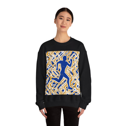boostlete-pr-season-icon-runner-outline-industrial-0170 — Unisex Heavy Blend Crewneck Sweatshirt (Gildan)