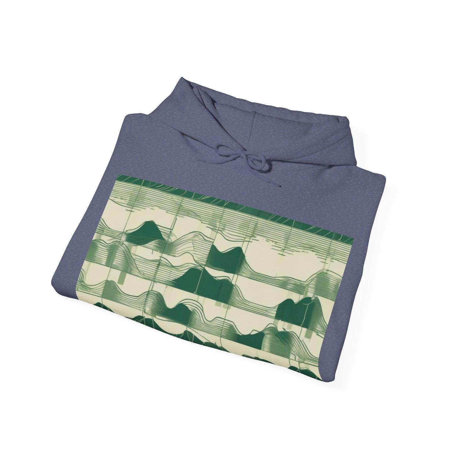 boostlete-mile-by-mile-pattern-audio-blueprint-0971 — Unisex Heavy Blend Hoodie (G18500)
