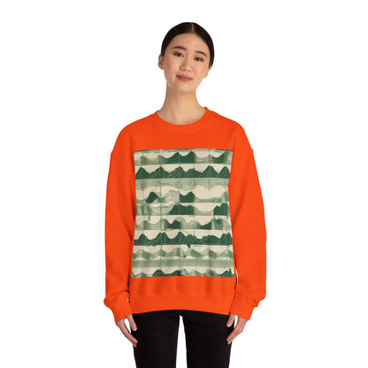 boostlete-mile-by-mile-pattern-audio-blueprint-0971 — Unisex Heavy Blend Crewneck (G18000)