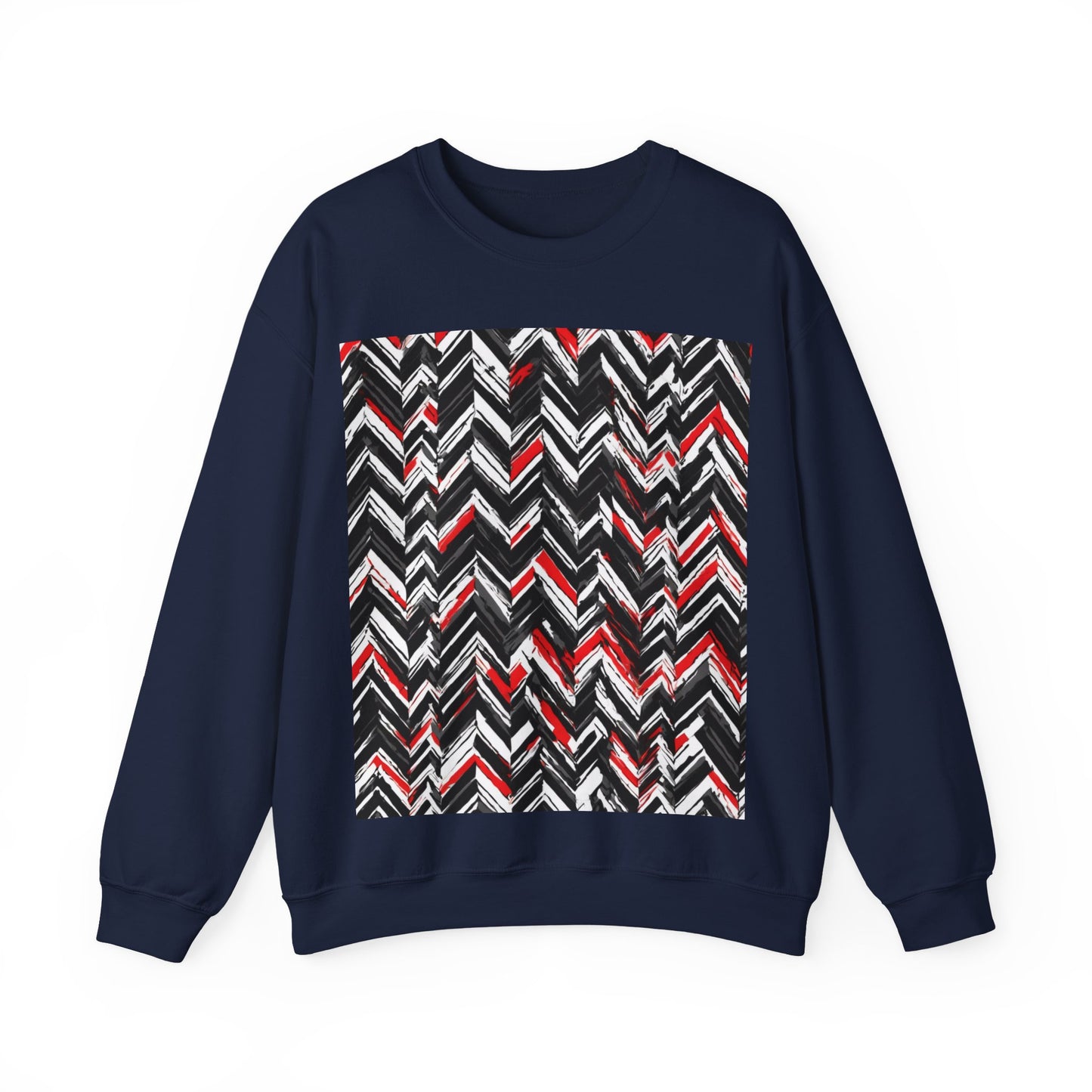 boostlete-am-crew-pattern-chevron-geometric-0659 — Unisex Heavy Blend Crewneck (G18000)