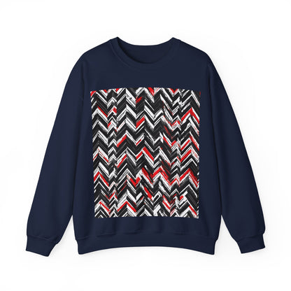boostlete-am-crew-pattern-chevron-geometric-0659 — Unisex Heavy Blend Crewneck (G18000)