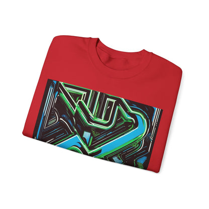 boostlete-boost-mode-type-constancia-gana-diagonal-badge-0185 — Unisex Heavy Blend Crewneck Sweatshirt (Gildan)