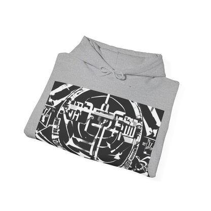 boostlete-am-crew-type-consistency-is-the-flex-centered-industrial-0137 — Unisex Heavy Blend Hooded Sweatshirt (Gildan)