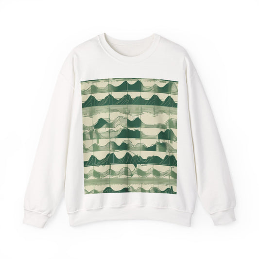 boostlete-mile-by-mile-pattern-audio-blueprint-0971 — Unisex Heavy Blend Crewneck (G18000)