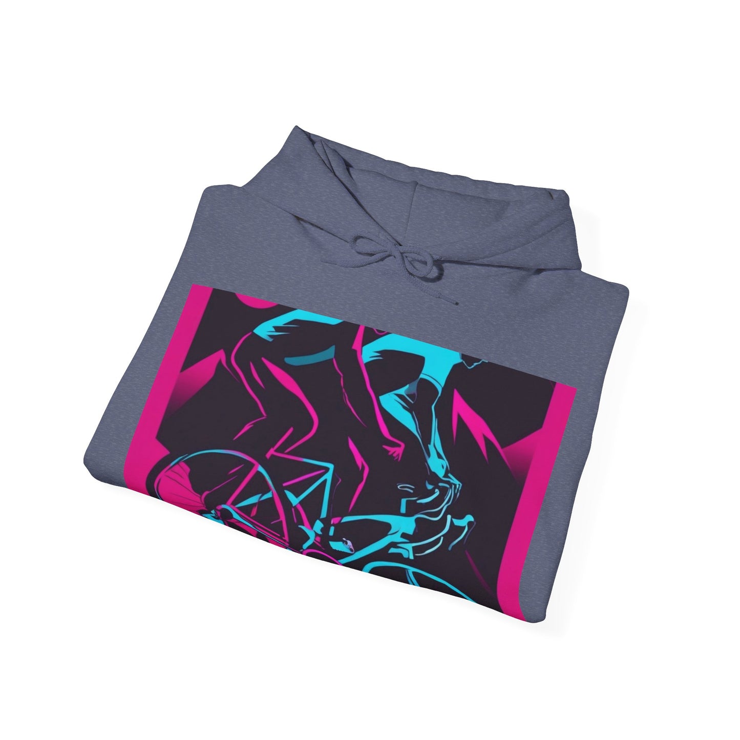 boostlete-rise-grind-scene-cyclist-outline-vector-0868 — Unisex Heavy Blend Hoodie (G18500)
