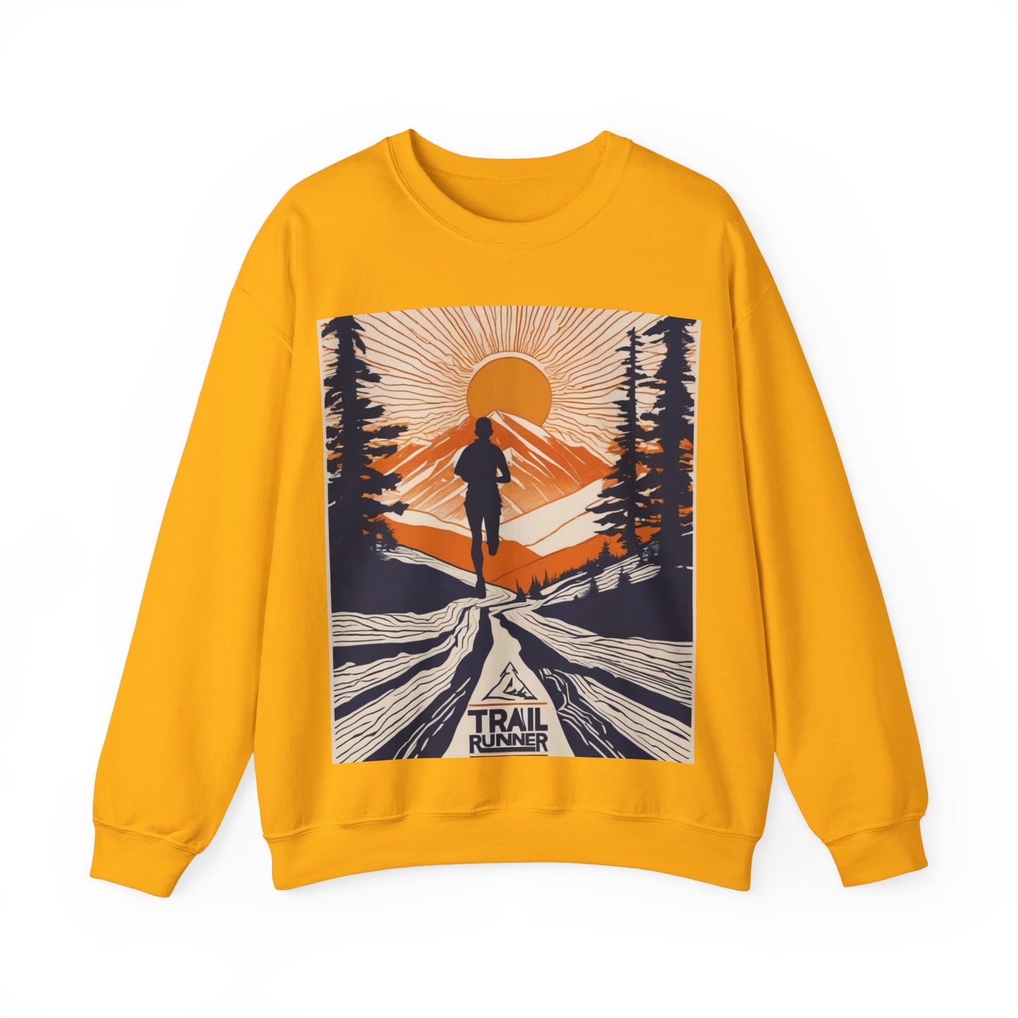 boostlete-iron-intent-scene-trail-glitch-badge-0100 — Unisex Heavy Blend Crewneck Sweatshirt (Gildan)