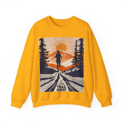 boostlete-iron-intent-scene-trail-glitch-badge-0100 — Unisex Heavy Blend Crewneck Sweatshirt (Gildan)