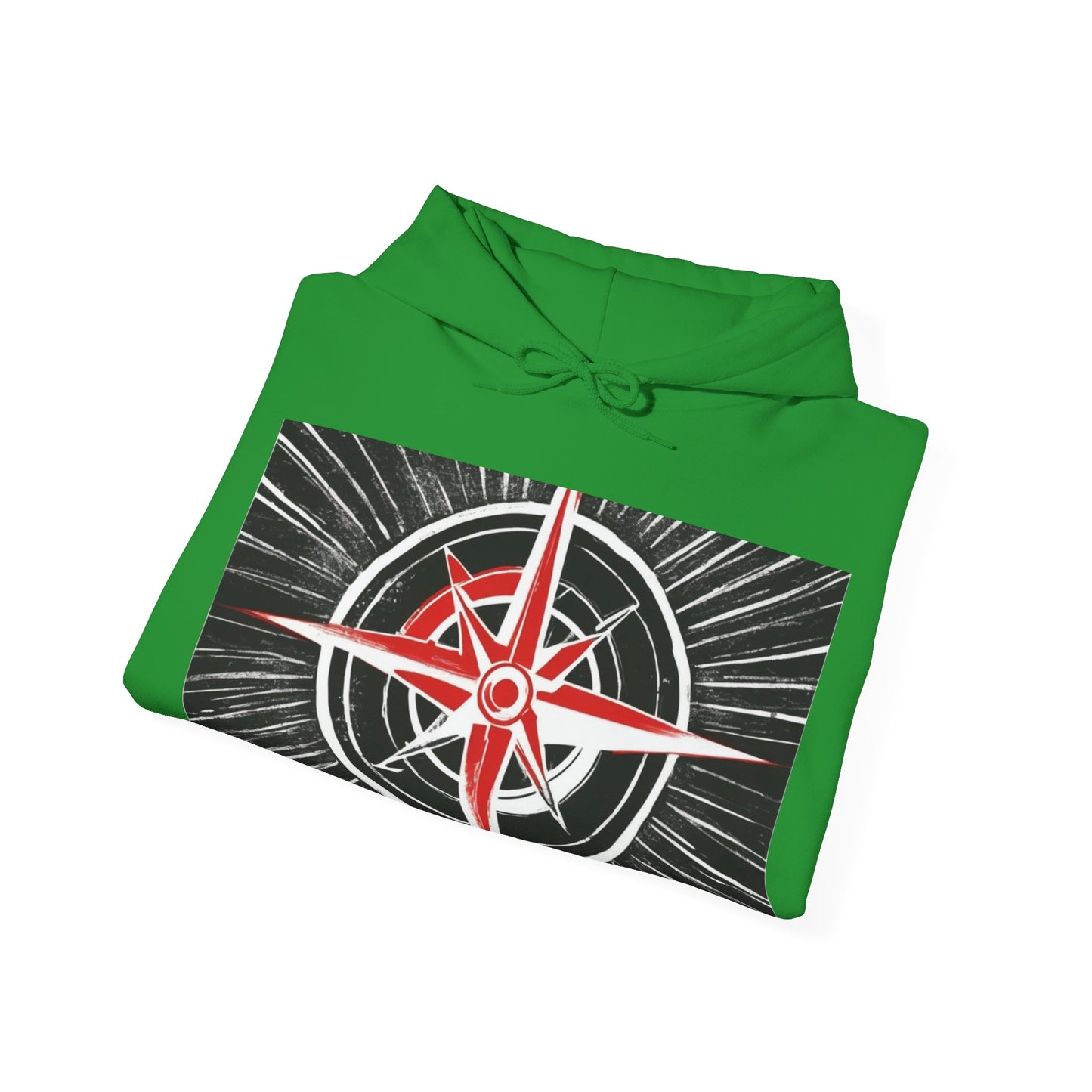 boostlete-boost-mode-icon-compass-chalk-vector-1382 — Unisex Heavy Blend Hoodie (G18500)