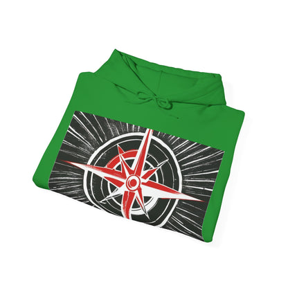 boostlete-boost-mode-icon-compass-chalk-vector-1382 — Unisex Heavy Blend Hoodie (G18500)
