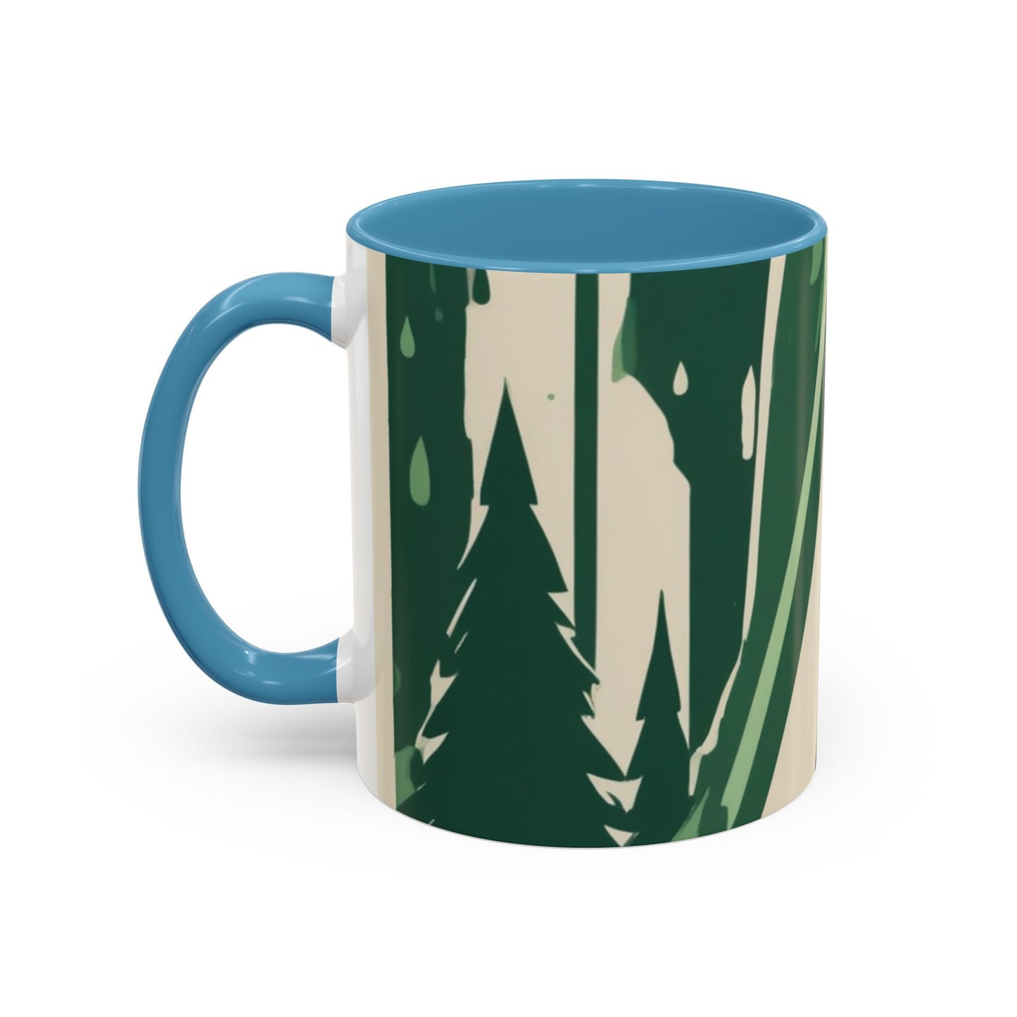 boostlete-quiet-power-icon-water-glitch-retro-0186 — Accent Mug 11/15oz