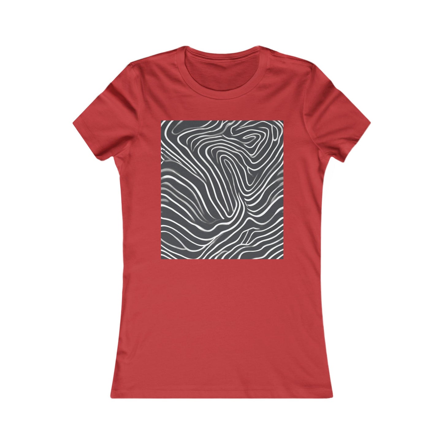 boostlete-recovery-progress-pattern-topographic-bold-0295 — Women's Favorite Tee (B+C 6004)